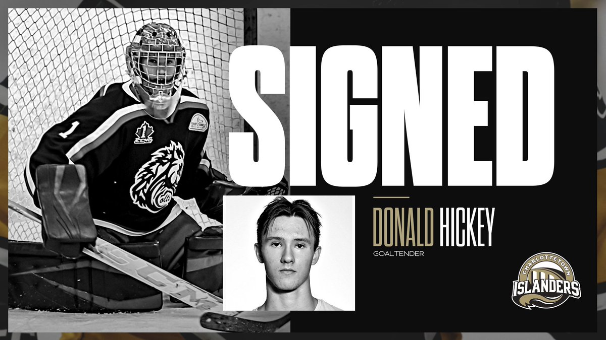 🚨BREAKING - We have officially signed top goalie prospect, Donald Hickey! The Conception Bay South, Newfoundland native will report to our training camp in August. Full press release below: 📰 | shorturl.at/rsuSX #GoIslesGo