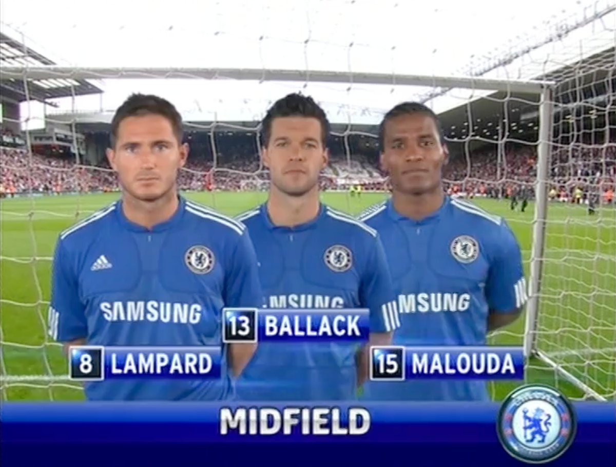 Chelsea 09/10 went to Anfield with this midfield three 😆 The most attacking team in Premier League history.
