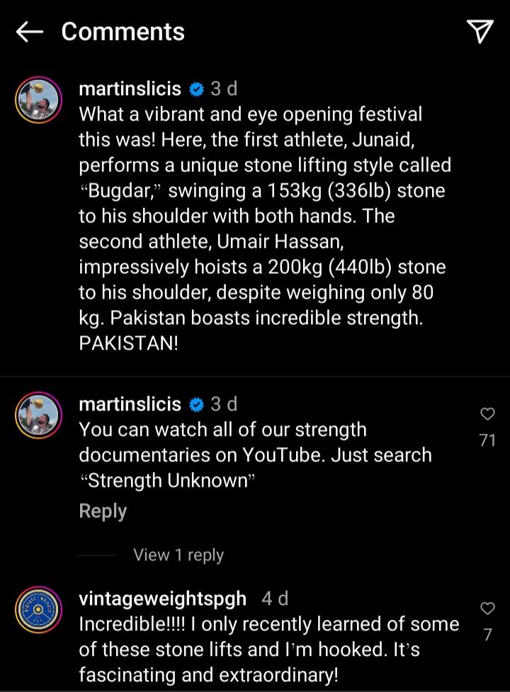 abc1277xyz7's tweet image. Martin Licis world's Strongest Man 2019 is in Punjab, Pakistan. His passion for promoting local weightlifting/stonelifting is commendable and would encourage many young people. Plus might even lead to government support for these activities.