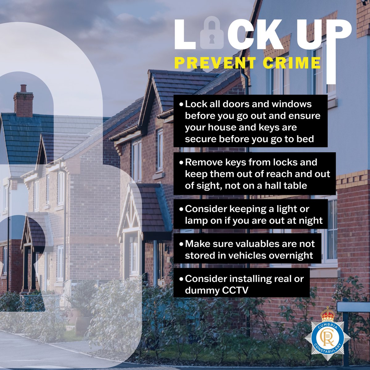 Be sure you’re secure. Got information? - Report online at orlo.uk/D7XA3 - Phone 101 - Dial 999 in an emergency - You can contact Crimestoppers anonymously on 0800 555 111
