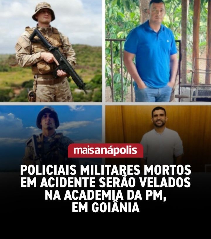 O estado de Goiás está em luto, quatro guerreiros morreram em um acidente 😢 meus sentimentos aos familiares e amigos.🥹🥲🥹🥲🥹🥲🥹