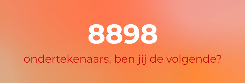 500 nieuwe steunbetuigingen in 1 dag, fantastisch! Steeds meer mensen geven aan niet verder te willen met de cliëntprofielen. Wie helpt ons naar de 9000 en verder? Doe ook mee op vertrouwenterug.nl.