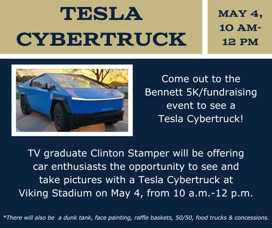 Join us May 4th, 10am-12pm at Teays Valley High School in Ashville, Ohio to catch a glimpse of The Blue Cybertruck and support a great cause - ALS! Don't miss out on the chance to donate and make a difference. See you there! 💙🚙 #ALSawareness #bluecybertruck #cybertruck #tesla