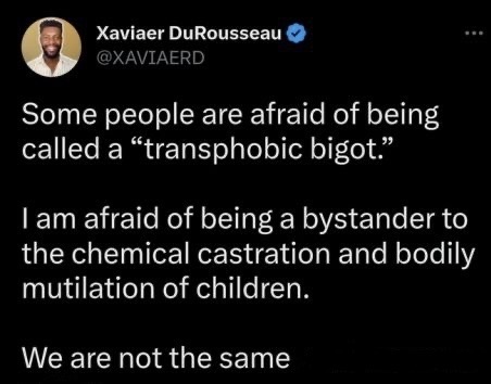 #PeriklesDepot #MAGA #AmericaFirst #Trump2024 

🔥   I refuse to be
         a bystander to the 
         chemical castration & 
         bodily mutilation of children ! ‼️