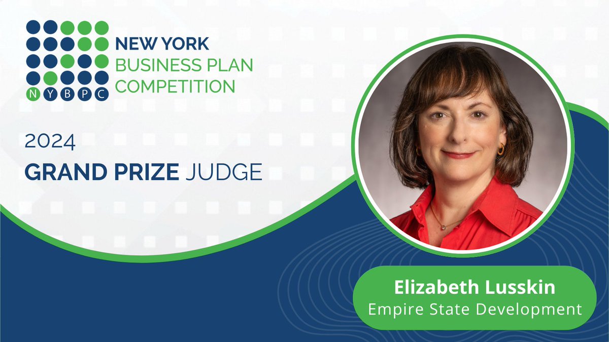 Today Liz Lusskin, ESD's EVP of Small Business & Tech Development, joins @UpstateCapital as judge for the @NYBPC, a collegiate competition funded by ESD to launch new ventures & innovative solutions. Learn more: upstatecapital.org/annual-events/…