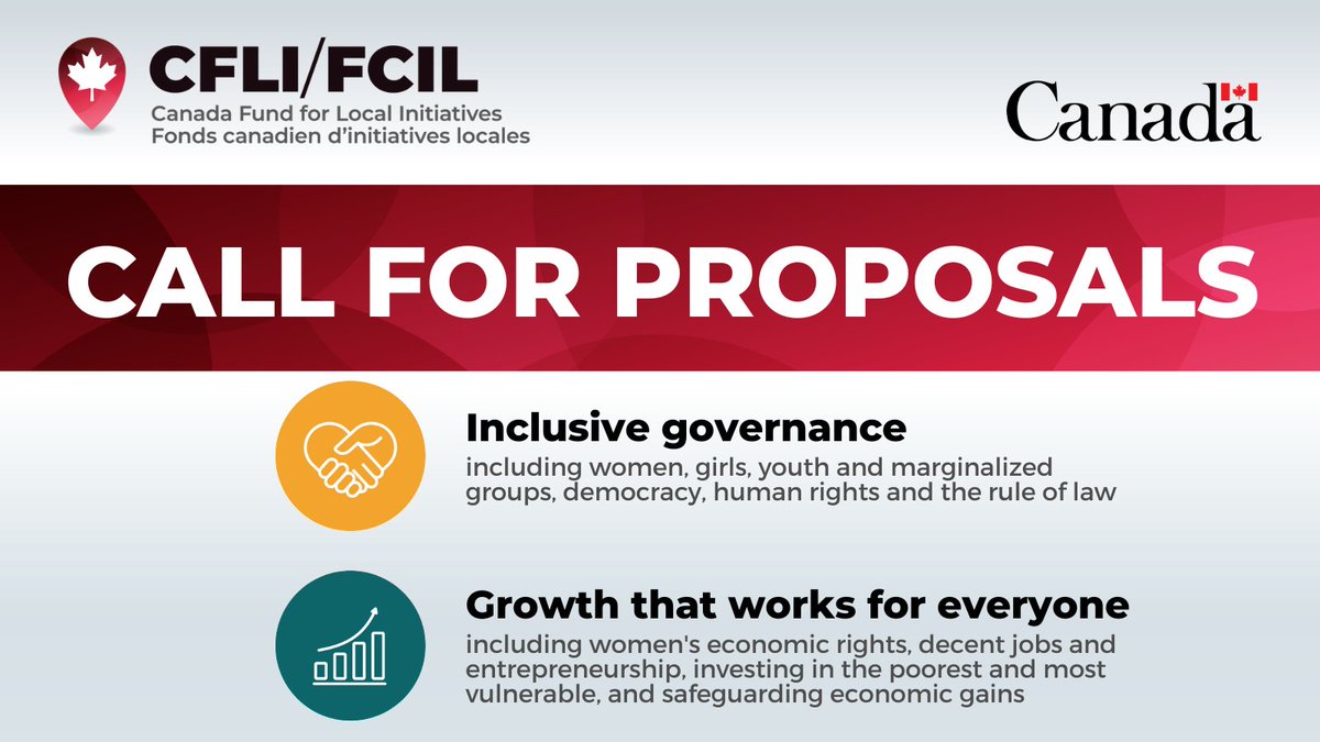📢Call for Proposals📢
Canada Fund fo Local Initiatives #CFLI🇱🇷

🗓️Deadline: May 12, 2024 at 23:59 (GMT)

All the details here: international.gc.ca/world-monde/fu…