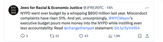 The budget should be going into @bradlander's wife's NGOs! More money for the Progs. You have much too much security as is. Some of you are still riding the subway (during rush hour). #MoreAffliction!
