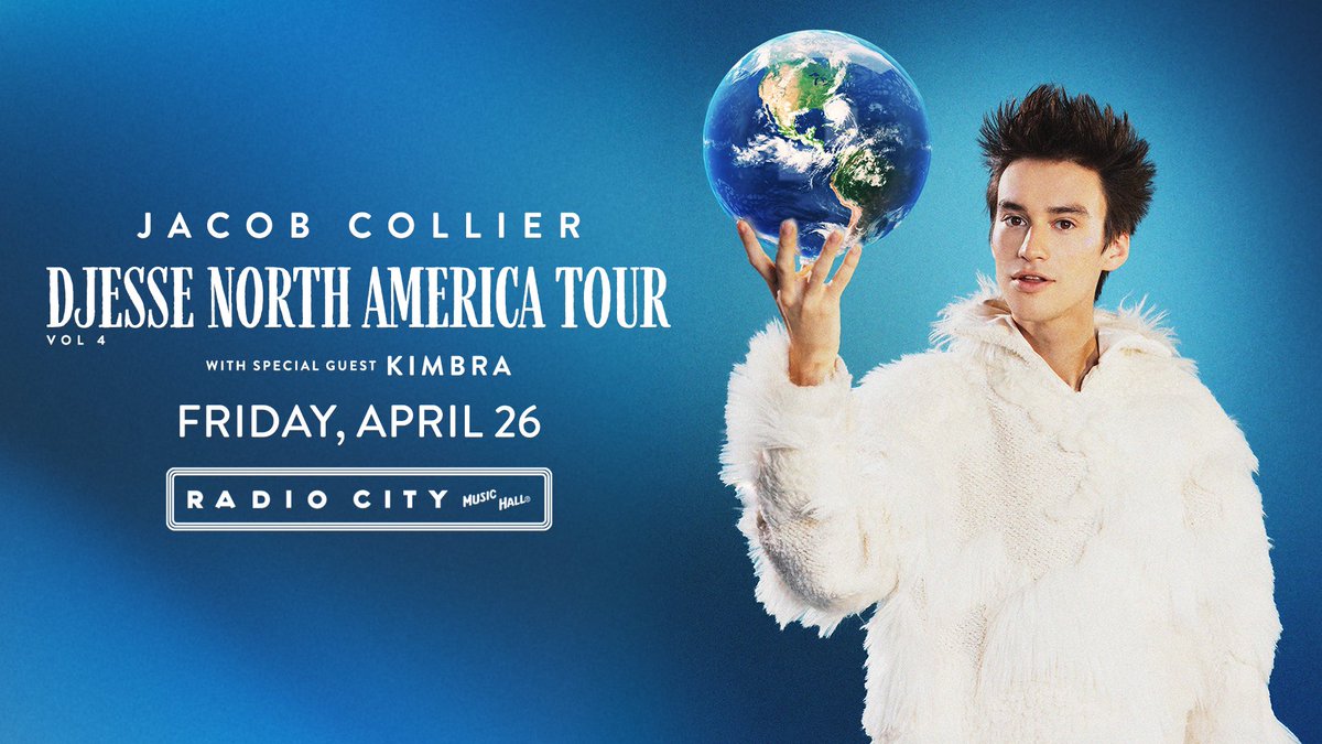 Great seats just released to see Jacob Collier bring the Djesse Vol. 4 Tour to Radio City TOMORROW! 🎟: go.radiocity.com/JacobCollier
