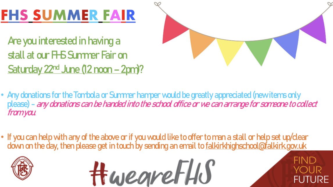 Preparations are underway for the annual @FalkirkHigh Summer Fair! 🎉 @PCFalkirkHigh