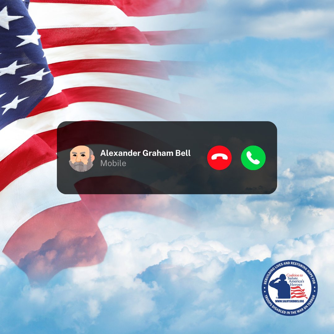 #ThrowBackThursday to the invention of the telephone! Without your phone, how would you check on your buddies instantly? Or call the Coalition to Salute America's Heroes for help? Toll-Free: 888-447-2588 #NationalTelephoneDay #BuddyCheck #SaluteHeroes