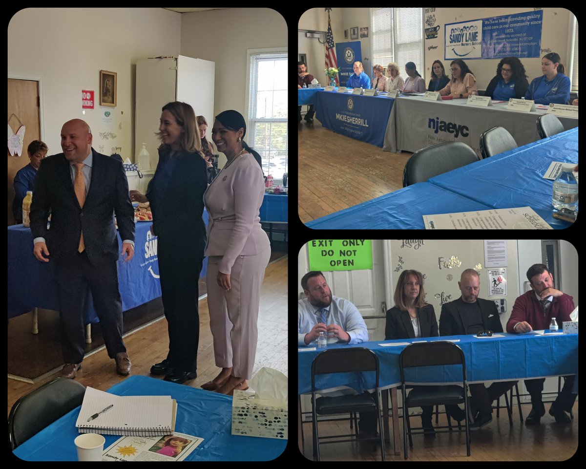 Meeting at Sandy Lane Preschool for round table discussion on Early Childhood Education funding with Congresswoman @RepSherrill , Assemblywoman Morales and Assemblyman @michaelvenezia... @belleville_ps