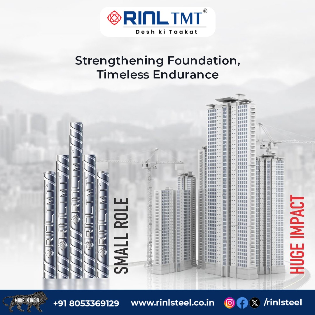 'Forging the Future, One Beam at a Time: Dive into the world of #SteelTrading with us and discover how our materials lay the foundation for structures that embody timeless endurance. 🏗️

 #Strength #Endurance #BuildingTomorrow #RINLTMT #DeshKiTaakat #RINLSteel #SteelTMT #TMTBars