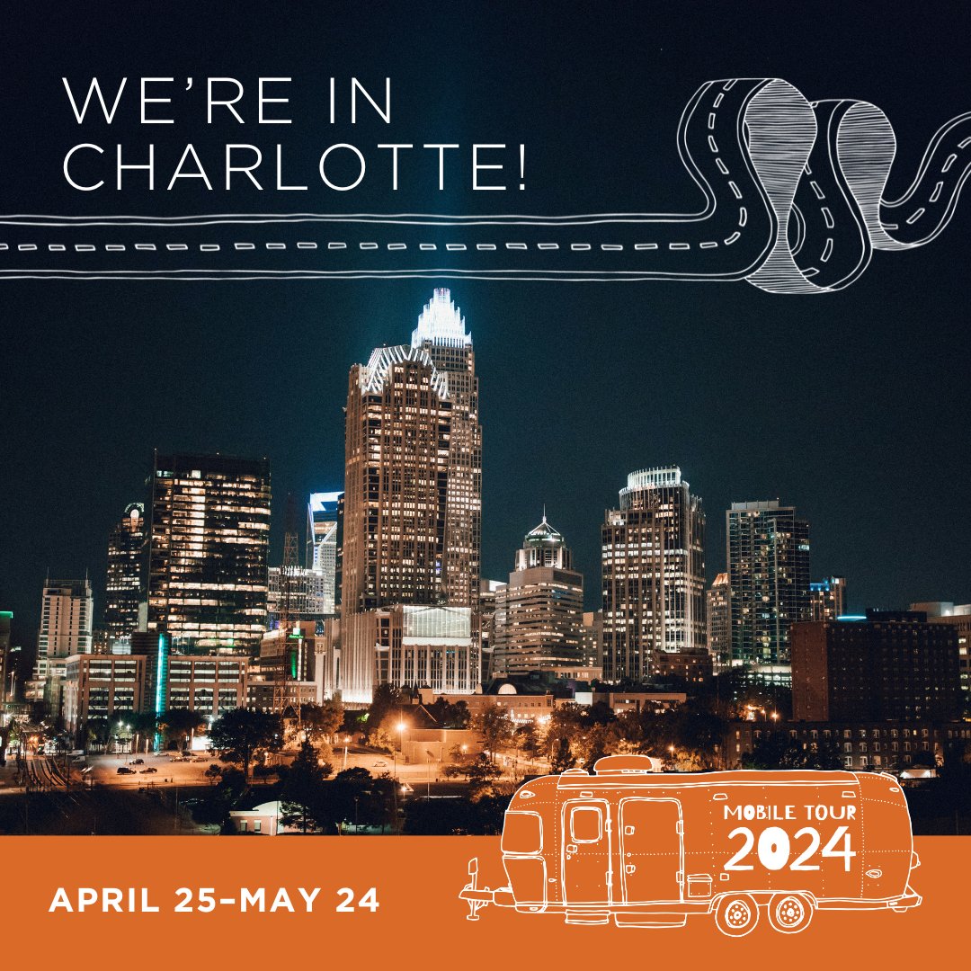 The Mobile Tour has arrived in Charlotte, North Carolina! With @WFAE, we're capturing the stories of the community April 25 - May 24. Join us for in-person recordings in our airstream parked at ImaginOn or opt for a virtual recording session → storycor.ps/3Qgz2nV