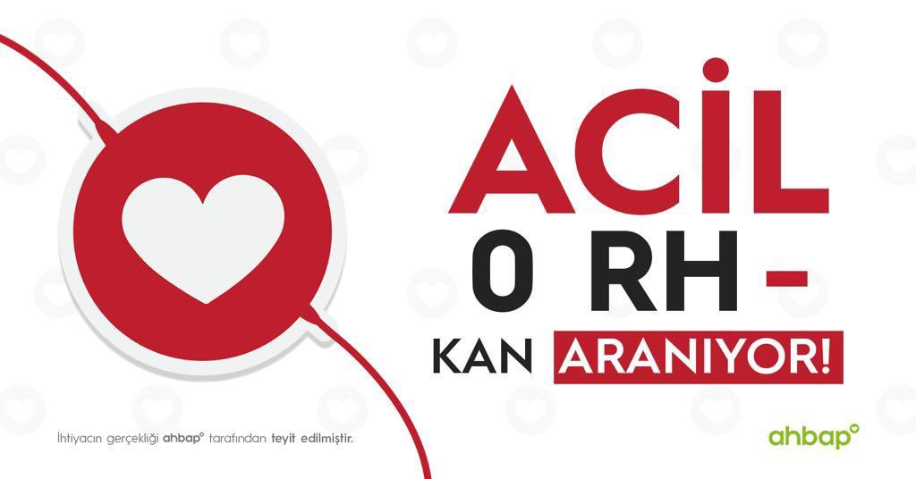 #Ankara Kızılay Kan Merkezine verilmek üzere Güven Hastanesinde tedavi görmekte olan Alpay Beyin için çok #acil 0 Rh (-) #kan ihtiyacı vardır. İletişim: 0533 480 49 44
