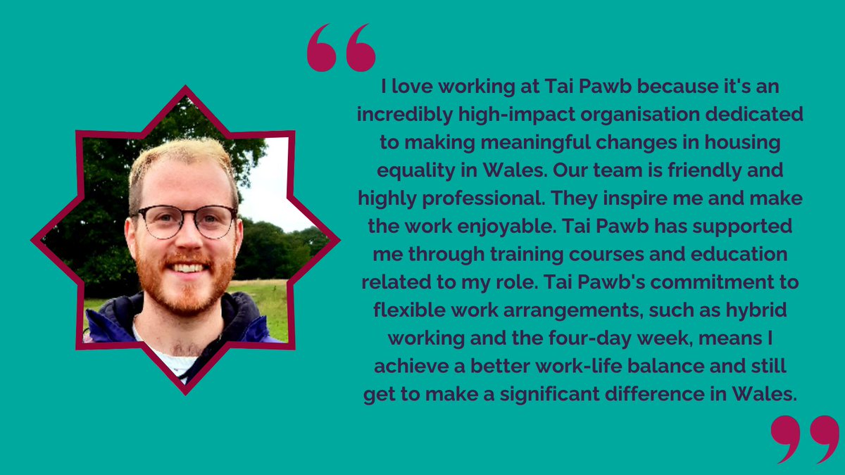 Today is @RobTaiPawb's 4 year anniversary at Tai Pawb. We are incredibly lucky to have Rob as our Funding and Partnerships Manager, he is an absolute superstar! Thank you for everything you do. Happy Pawbiversary!