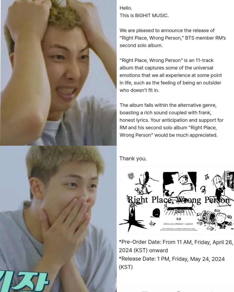 seokjinmylabsss's tweet photo. RIGHT PLACE , WRONG PERSON !!!
KIM NAMJOON IS COMING https://t.co/aCiep1pf2U