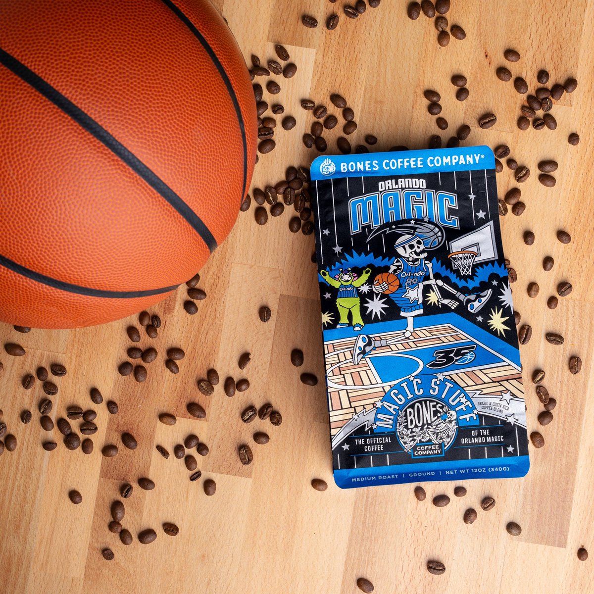 Who's pumped for GAME 3 of the #NBAPlayoffs!? 🗣️ Fill up your mug with Magic Stuff and let's bring the energy tonight! 🪄☕️ The official coffee of the @OrlandoMagic