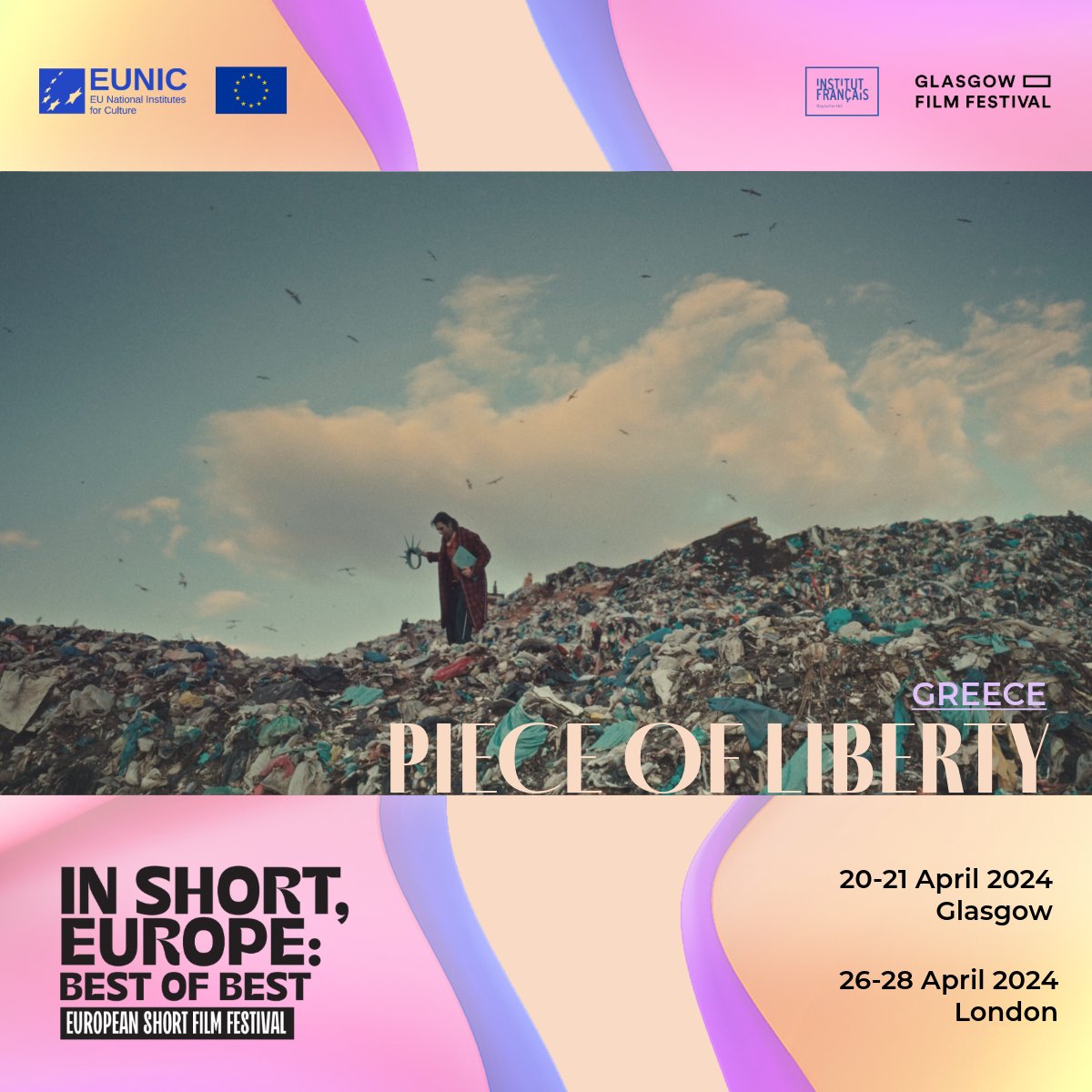 🎬 Indulge in the magic of 🇬🇷 cinema at #Inshort Europe Film Festival #BestofBest with the 🇬🇷 short film 'A piece of Liberty' by Antigoni Kapaka 📍 London, Ciné Lumière, French Institute 🗓 April 26-28 For tickets ➡ institut-francais.org.uk/cinema/people-…