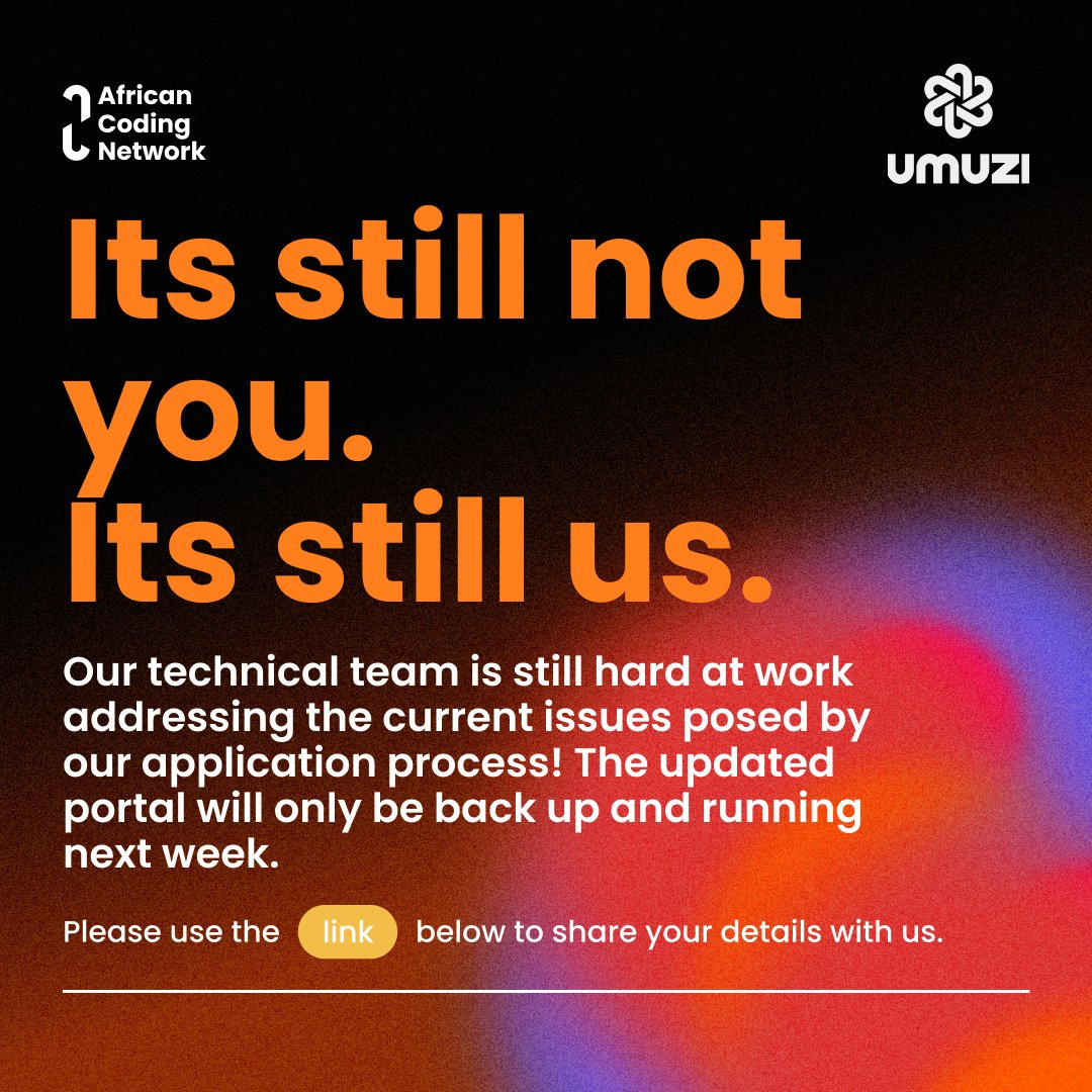 Attention applicants, we apologize for any inconvenience caused by portal issues. Our tech team is hard at work addressing them. Submit your details here to be the first to know when it's up. Thank you for your patience. 🙏 forms.gle/jg9jWjWYYye36E…
