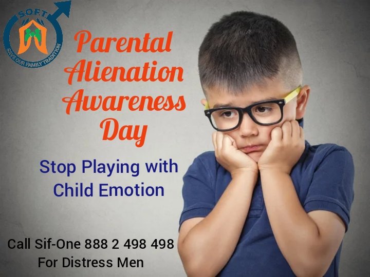 SOFT_Indian's tweet photo. In India children use as weapon in Matrimonial dispute
It's growing due to biased legal systems &amp; one sided thoughts of Judges
#ParentalAlienationAwarenessDay 
@MLJ_GoI @LiveLawIndia @barandbench @cskkanu @sifchandigarh @sifgujarat @IamSumanDe @sslakshya @F4JOfficial @ANI @aajtak https://t.co/o0DNLYgOmo