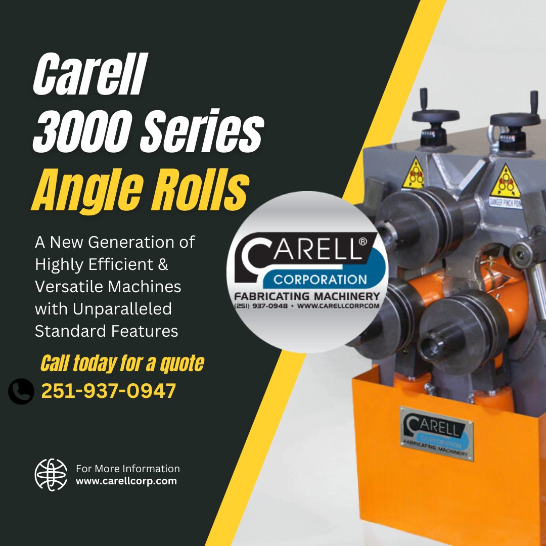 The 3000 series gives fabricators a wide range of choices from small footprint to large plant equipment, all designed for long life, reliability, consistent fabrication output, and heavy-duty application. Call us today at 251-937-0947 for a quote!#angleroll #metalfab #fabrication