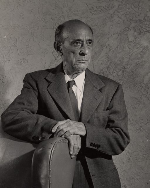 75 years ago, Schönberg's assistent Richard Hoffmann writes Alfred Carlsson, amateur photographer: 'Mr. Schoenberg wants me to ask you, whether you could make some copies of one of the excellent photographs you made of him: this which he calls jokingly 'Schopenhauer''.