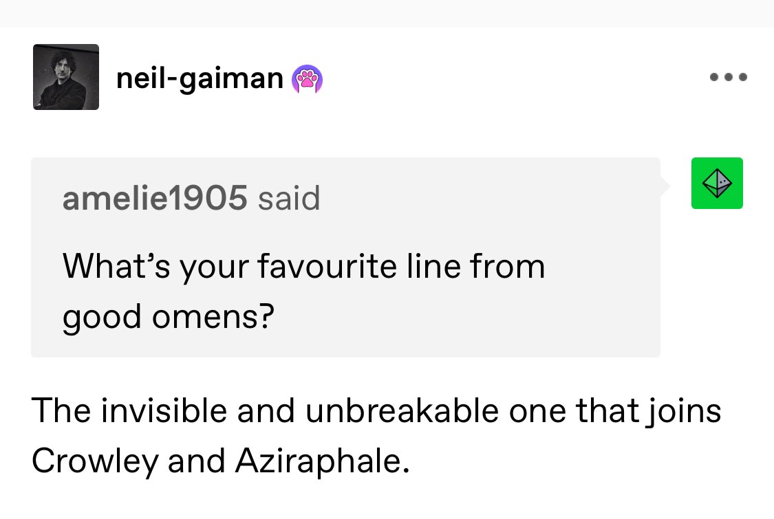 Note that this man is currently in the midst of writing Episodes 4-6 of Season 3
#GoodOmens #GoodOmens3 #NeilGaiman #Aziracrow #IneffableHusbands