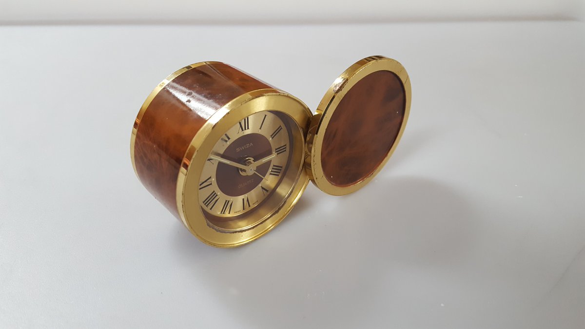 SWISS SWIZA 4093-300 GOLD PLATED QUARTZ TRAVEL DESK ALARM CLOCK FOR SALE £95. 
VISIT MY EBAY SITE FOR DETAILS. 
EBAY LINK IN MY PROFILE.          
#TAGHEUER #WATCH #WATCHES #SWISSWATCH #SWISSWATCHES #Seiko #Swiss #Rolex #Omega #Tissot #Oris #Cartier #Gucci #Longines