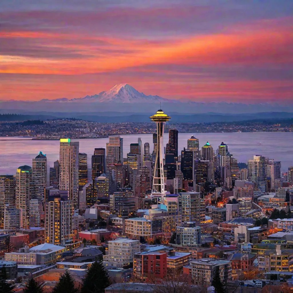 Good Morning Friends! Sunrise over Seattle.