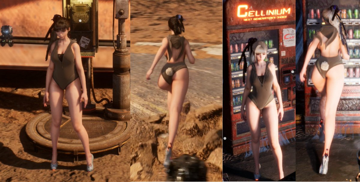Seeing reports that the original bunny outfit was the 1.0 version of the  game. The outfit below is what was shipped in review. If it was modified it  was a design choice,
