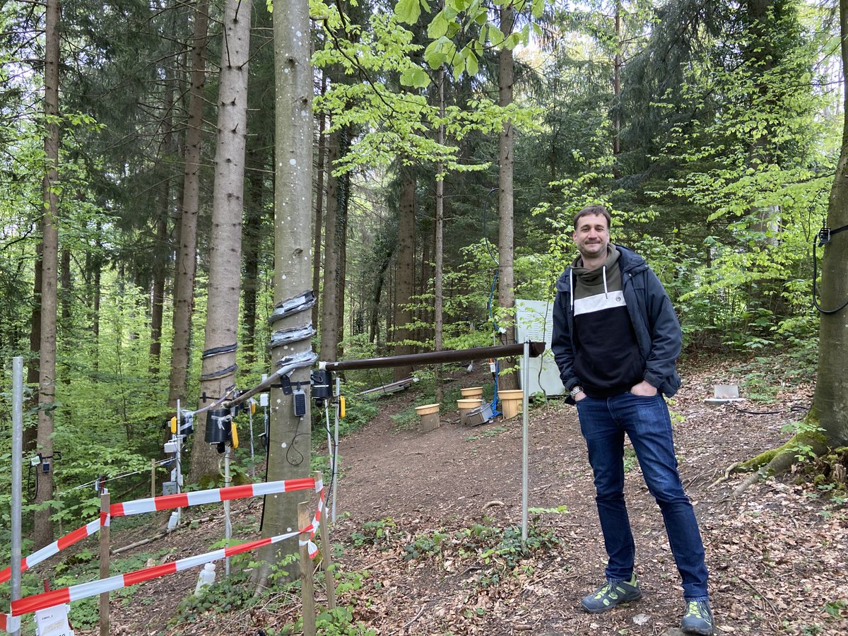 Besuch des Waldlabors Zürich mit Dr Marius Floriancic, wissenschaftl Leiter u Dozent/⁦⁦@ETH⁩ Dept. f Bau,Umwelt &Geomatik - interessante Einsichten in Forschung zu Wasserressourcen & Wasserkreislauf 🙏🙏🙏⁦@MariusFlorianc1⁩ ⁦@AustriaInCH⁩ ⁦⁦⁦⁦⁦