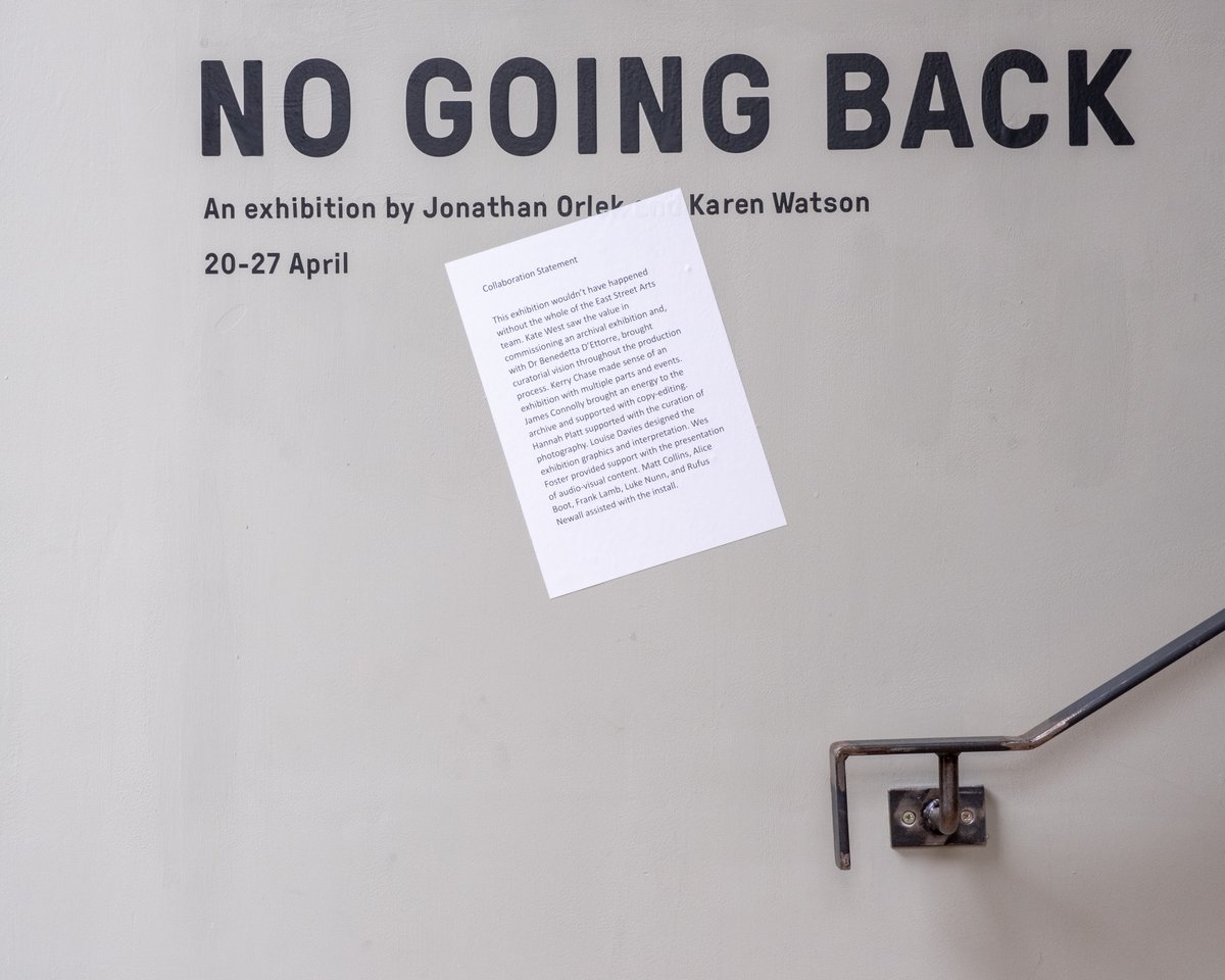 Make sure that you get to see our current exhibition, No Going Back, open 10-4pm, before it closes on Saturday 27 April! Find out more: eastst.art/nogoingback