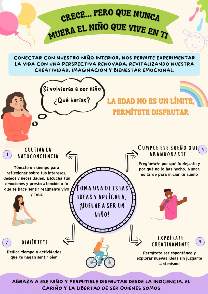 InapamPuebla_'s tweet photo. Si volvieras a ser niño ¿Qué harías? 🧚🎈⚽🪁
Instituto Nacional de las Personas Adultas Mayores.
Crece... pero que nunca muera el niño que vive en ti.🫂❤️‍🩹 https://t.co/LjNC5f9qIb