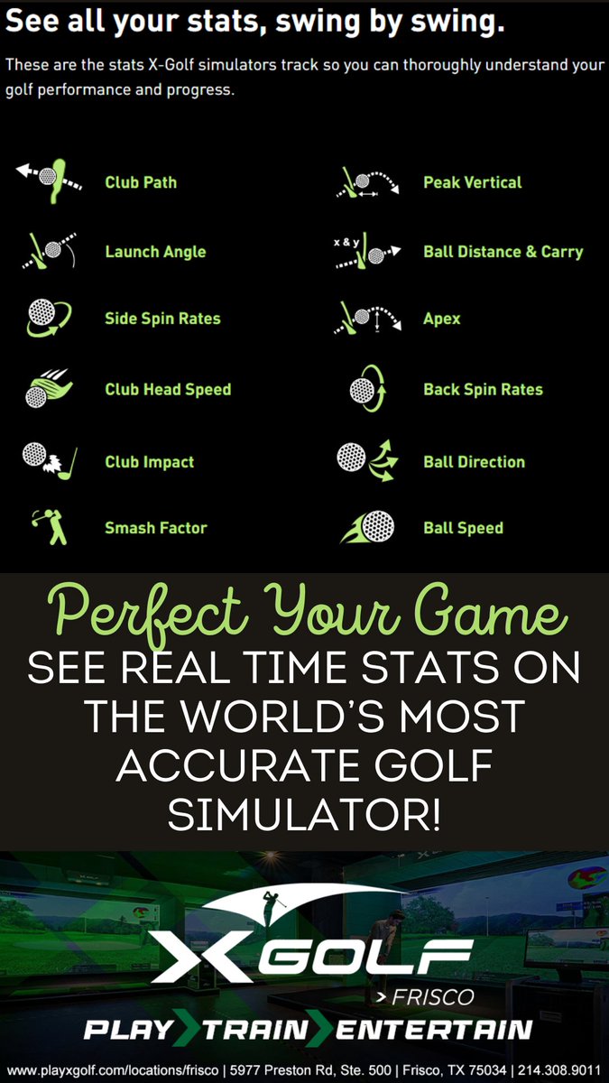 Unprecedented analysis on every #GolfSwing! Come in today and have a great time while perfecting your game! 

#IndoorGolf #GolfSim #GolfSimulator #GolfStats #GolfTraining #FriscoTX