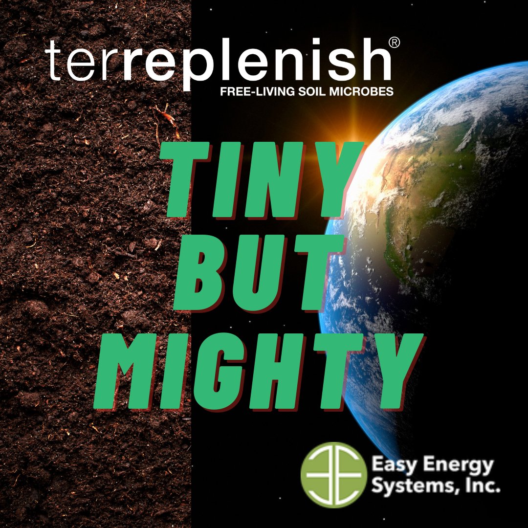 Terreplenish® microbes are tiny but mighty organisms that are essential for soil life. Without them, life as we know it would not be possible. @EasyEnergySys @OPNnow @CFDAnews @ILcomposts #soil #lifeonearth #environment #climateaction