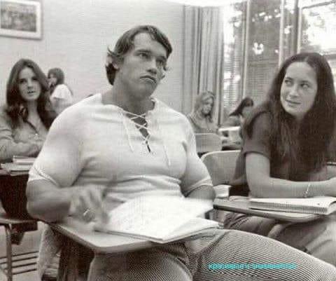 #Эмигрант из Австрии, Арнольд Шварценеггер в вечерней школе в Калифорнии, 1973