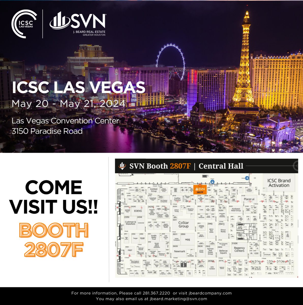 The largest retail conference of the year is right around the corner! Stop by to see our team at the @SVNic  booth: 2807F
.
.
.
#SVN #SVNDifference #CRE #ICSC #VivaLasVegas