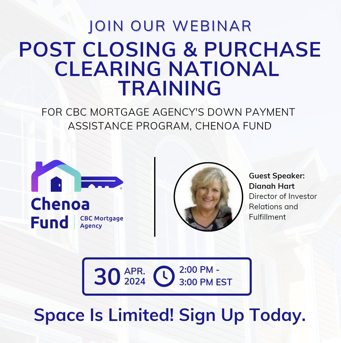 Chenoa_Fund's tweet photo. ๐ Join us for a deep dive into loan delivery and seamless purchase processes at our exclusive online training webinar! ๐ Register now here: https://t.co/V4tQzLN5nf
#LoanDelivery #PurchaseProcess #PostClosing #PurchaseClearing https://t.co/YMIq0TVlSj