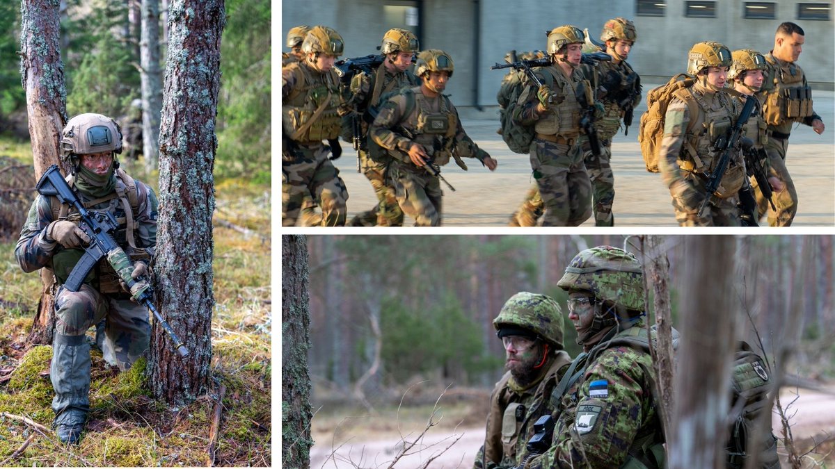 #JeudiPhoto 📸 En Estonie, la compagnie d'infanterie légère 🇫🇷 s'entraîne aux côtés de la Ligue de Défense Estonienne 🇪🇪. 👉Perfectionner nos compétences et notre capacité à combattre ensemble. 🇫🇷🤝🇪🇪. @FrForcesEstonia @armeedeterre @EtatMajorFR @MoD_Estonia
