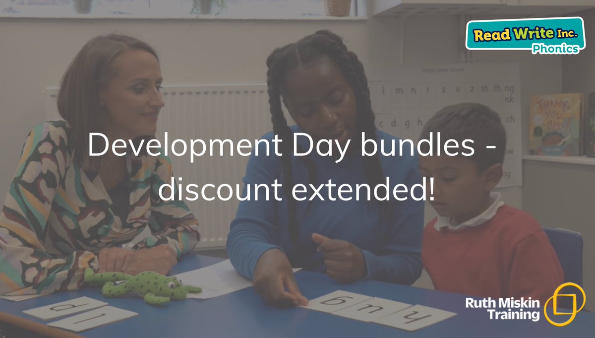 Stop press! For customers with a Phonics Training Package, our 15% discount on Development Day bundles has been extended - talk to your trainer for details.