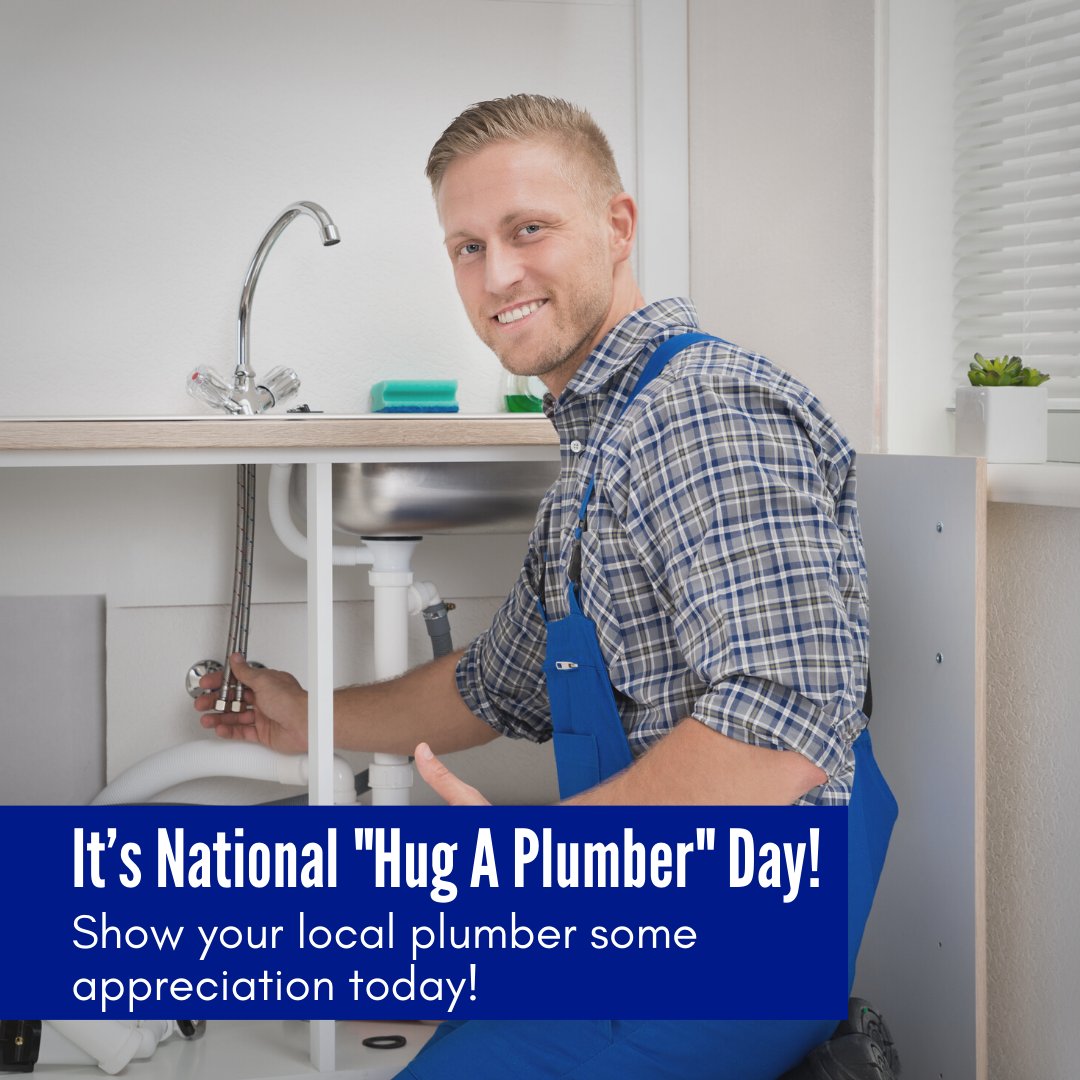 Today’s “National Hug a Plumber Day.”

While your favorite neighborhood plumber may not want an actual hug, it’s still a great time to show them some appreciation!

#HugAPlumberDay #PlumberAppreciation #WaterHeroes