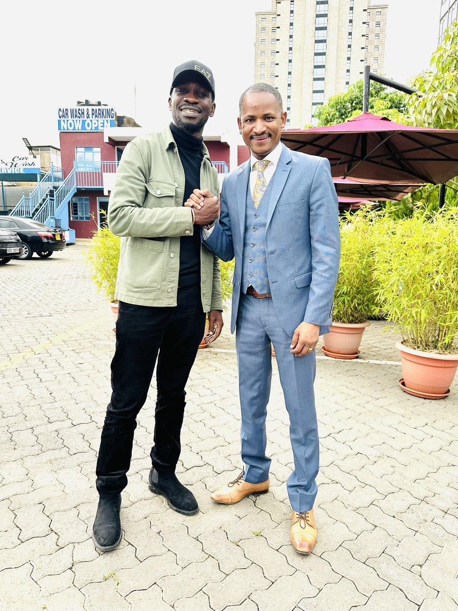 Bobi Wine was happy to meet Babu Owino