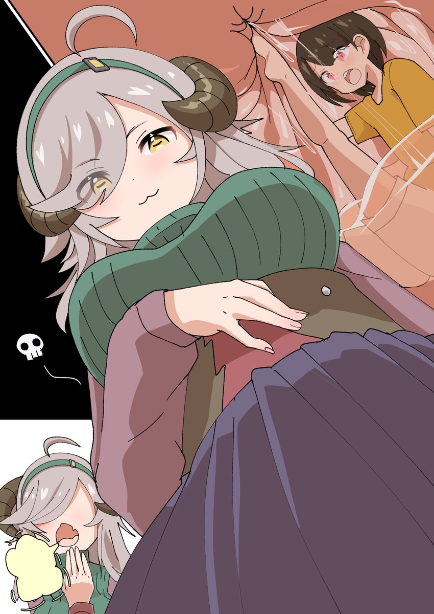 Now you see her
.
.
.
Now you don't~ 😋💚
(And she won't be seen ever again ^w^)

🎨: @/knowneton
#giantess #巨大娘 #vore #丸呑み #SheepisLEWD