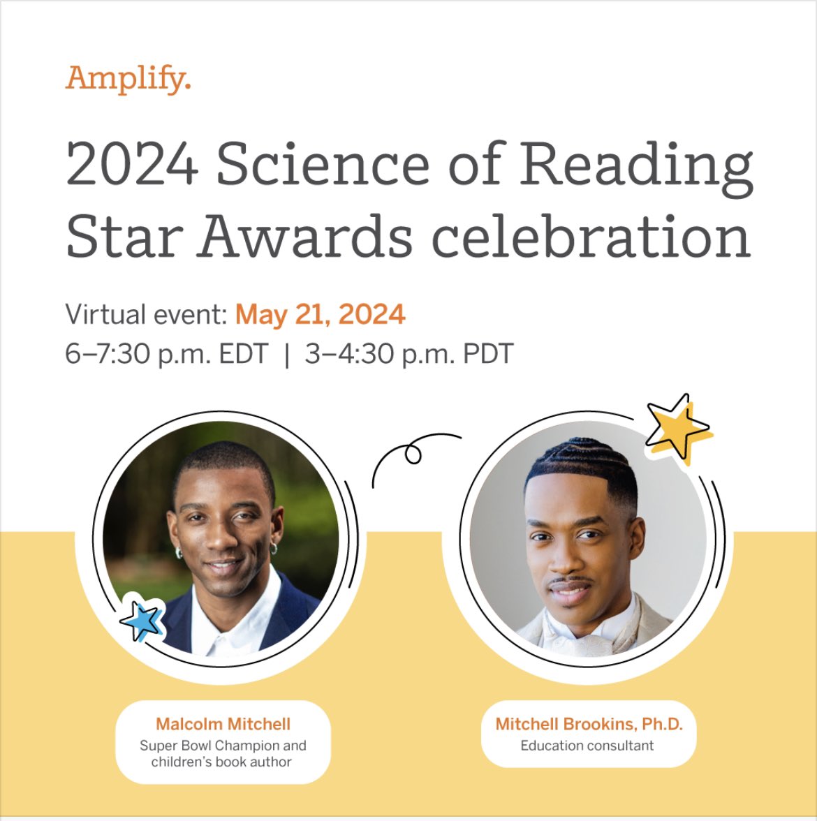 Honored &amp; humbled to be a finalist at this year’s Science of Reading Star Awards! ⭐️ Join us in celebrating all the incredible work being done by so many across the country on May 21st! 🧡 #cvliteracy #cvproud #untilallcanread <a href="/Amplify/">Amplify</a> <a href="/CVSDnews/">Cumberland Valley SD</a>