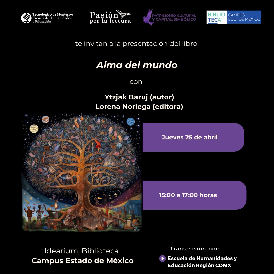 🟣 ¡La Escuela de Humanidades y Educación Región Ciudad de México y #TecCEM te invitan a vivir la #SemanaDeHumanidades 2024. 

 ¡Te compartimos las actividades del jueves 25 de abril y recuerda unirte a las transmisiones!  
#SomosEHE #Pasionxlectura