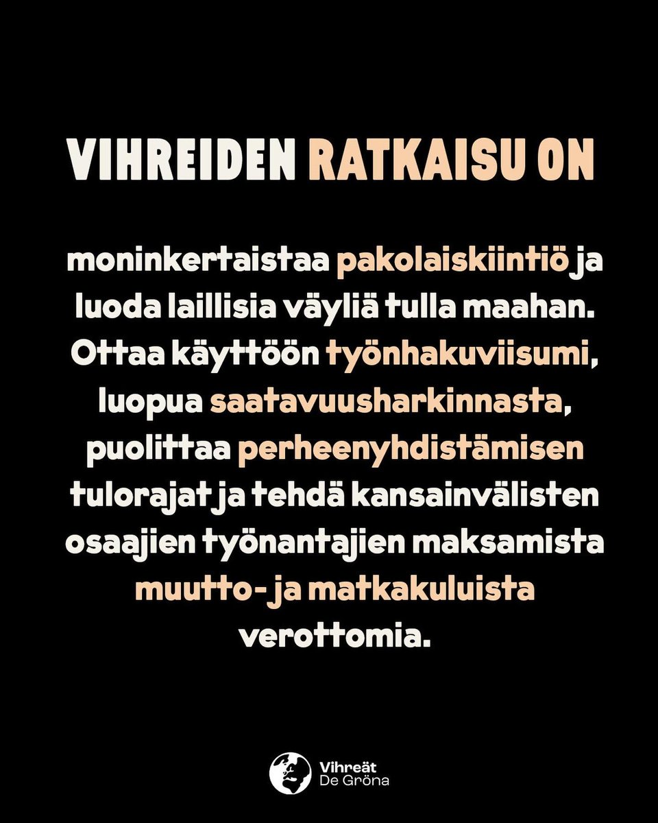 Kiitos vihreät - poliittinen linjanne suomalaisen kansan tuhoamiseksi on käynyt täysin selväksi. Onkohan jotakin unohtunut kansanmurhapolitiikasta? Ehdottaisin: rajat auki ja ilmainen ylöspito kaikille.