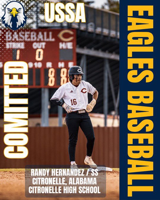 I’m blessed and excited to announce my commitment to United Sports Academy to continue my academic and athletic career. 
Go Eagles🦅
<a href="/Curly022/">Michael Neal</a> <a href="/CitroBaseball/">CitronelleBaseball</a>