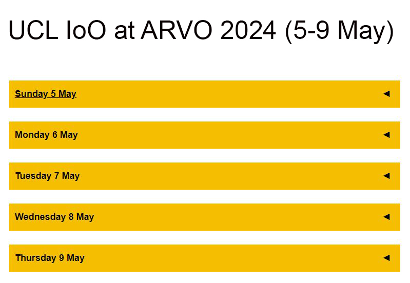 Not long now until #ARVO2024. Every year many of our staff and students take part in this key annual gathering for vision scientists. You can find a list of the planned talks/poster presentations from @UCLeye on our site: ucl.ac.uk/ioo/news/2024/… #VisionResearch #ophthalmology