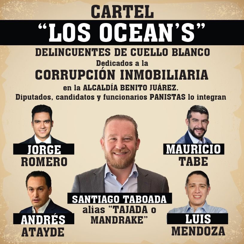 Como yo no no soy funcionaria de gobierno, ni candidata ni líder de Partido Morena, si puedo hablar del corrupto #SantiagoTajada y el #CartelinmobiliarioDeIPAN 

El @iecm es cómplice de estos bandidos: