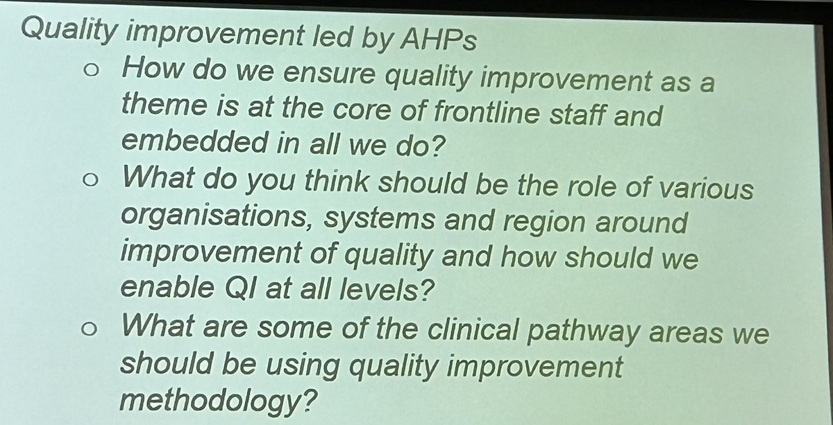 Interesting discussions about AHP lead QI at the #KMAHPAwayDay and how AHPs share their work across systems. Sounds like a job for our @AHPQI networks #AHPQI #QITwitter